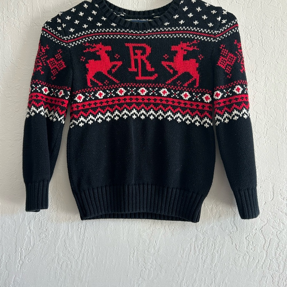Polo by Ralph Lauren Kids Black and Red Sweater
